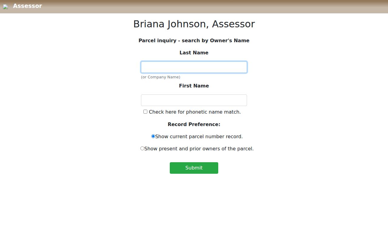Paradise residents directory Clark County Assessor owner search