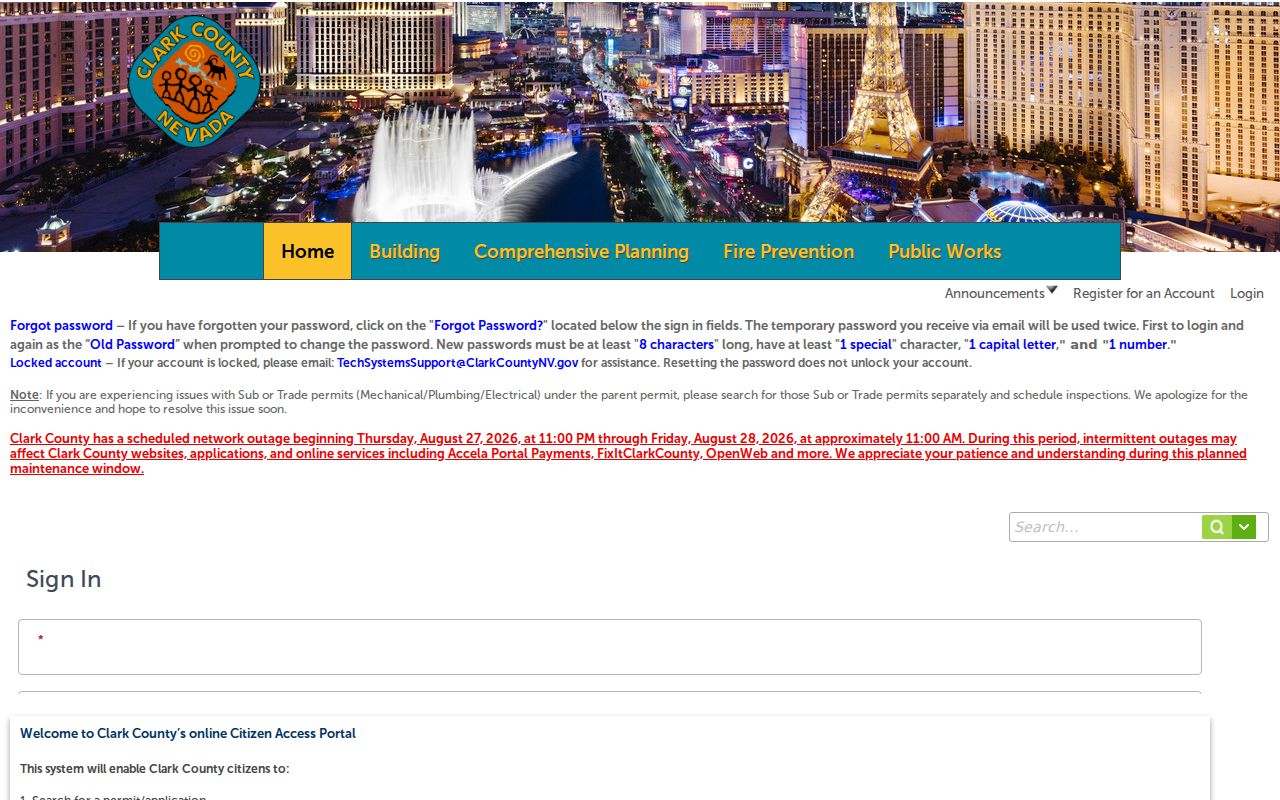 Paradise street directory Accela permit address and parcel search