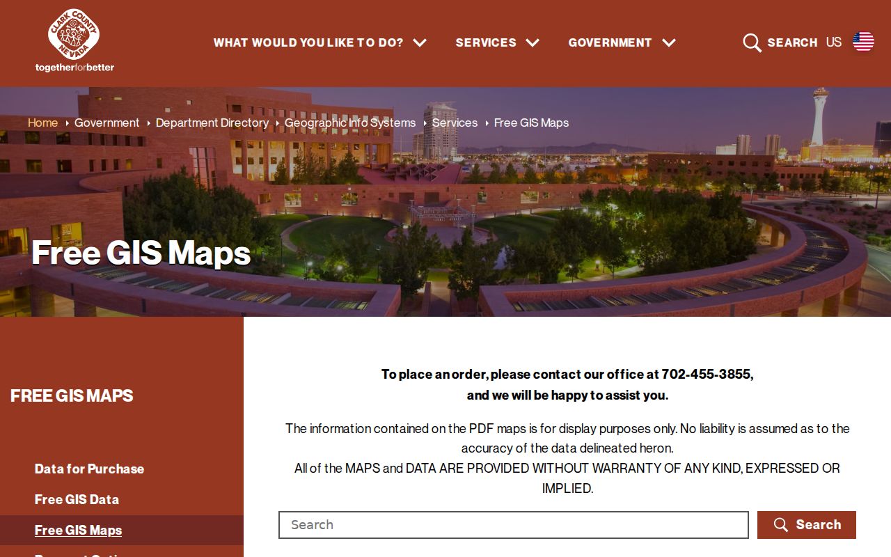 Paradise ZIP code directory Clark County free GIS maps catalog